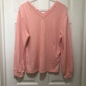 Pink V-Neck Top
